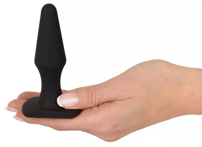 You2Toys silikoninis analinis kamštis, smailėjantis, 10,5 cm, minkštas, juodas