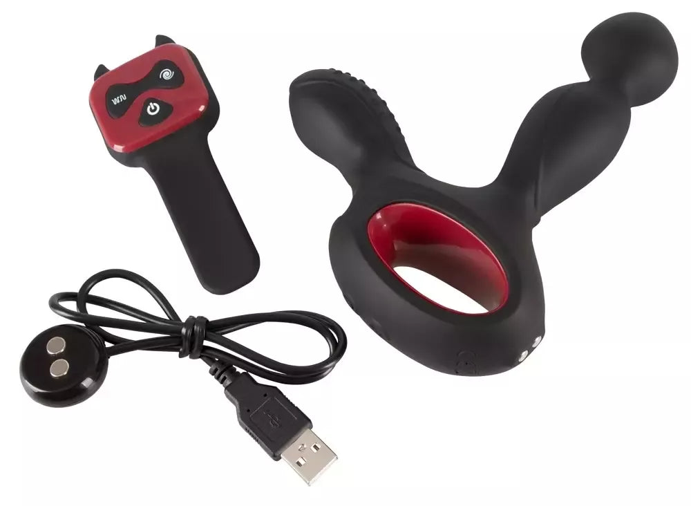 You2Toys silikoninis besisukantis prostatos stimuliatorius su šildymo funkcija ir nuotolinio valdymo pultu, juodas