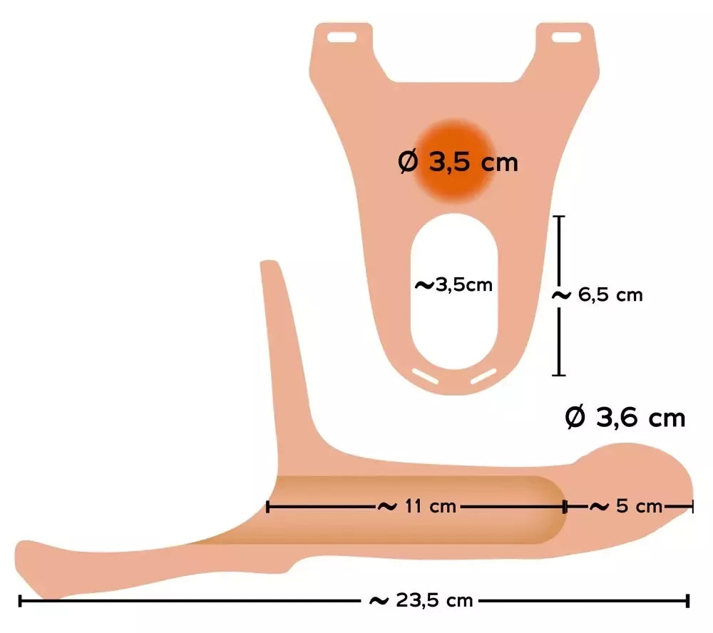 You2Toys silikoninis ilgiklis su diržais (strap-on) 5 cm, vidutinio dydžio, reguliuojami diržai
