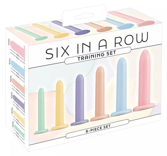 You2Toys Six in a Row silikoninis treniruočių rinkinys, 6 dydžiai, pastelinės spalvos