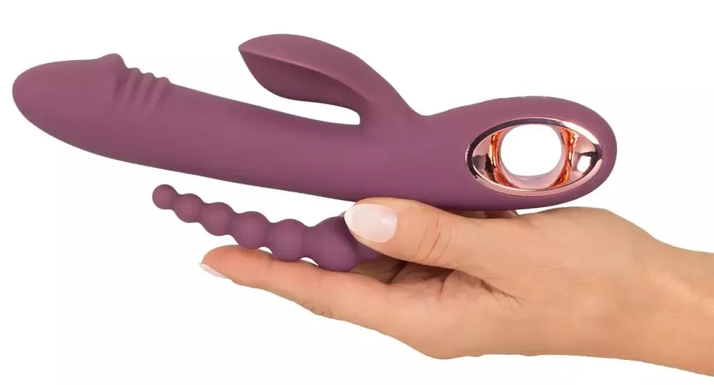 You2Toys Slim Triple Plum 3-in-1 intymi sistema, atspari vandeniui, violetinė