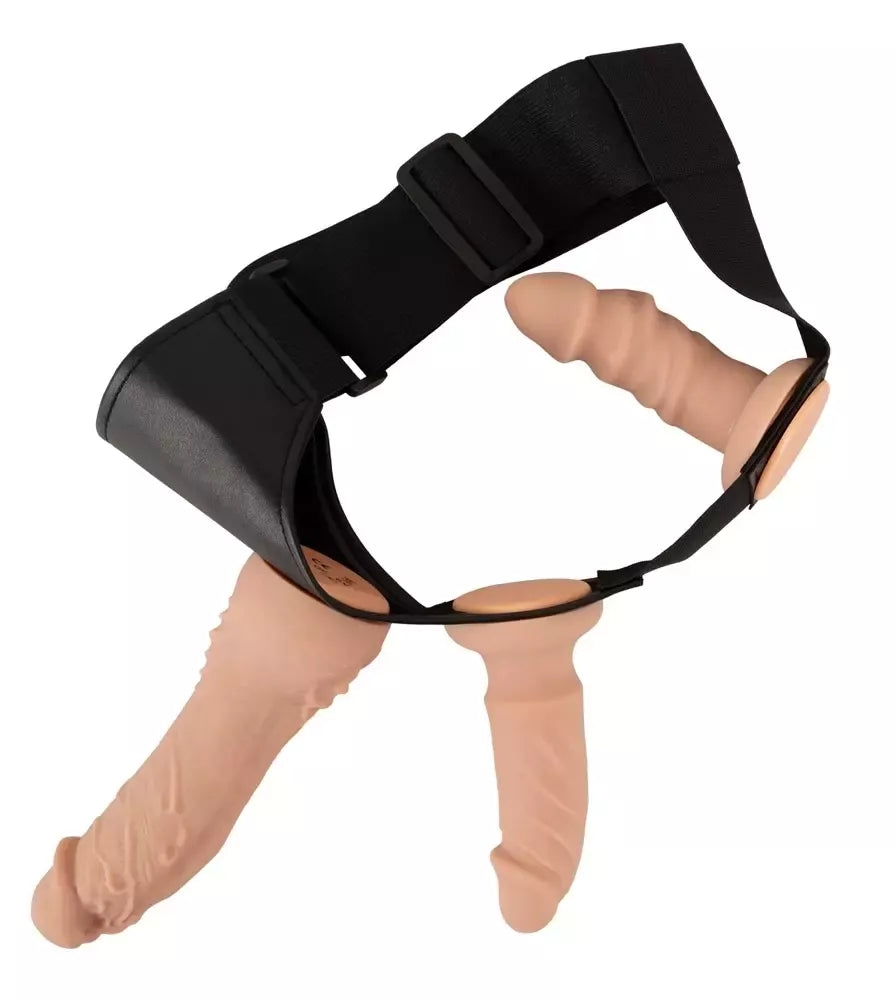 You2Toys Strap-On rinkinys RC Vibe su silikoniniais priedais, juodas
