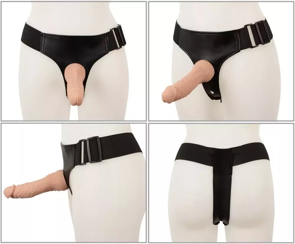 You2Toys Strap-On rinkinys RC Vibe su silikoniniais priedais, juodas
