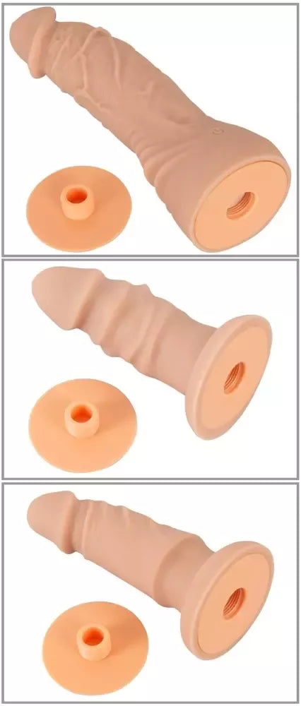 You2Toys Strap-On rinkinys RC Vibe su silikoniniais priedais, juodas