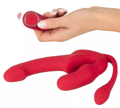 You2Toys Strapless Triple RC silikoninė intymi sistema, 3 varikliukai, nuotolinio valdymo pultelis