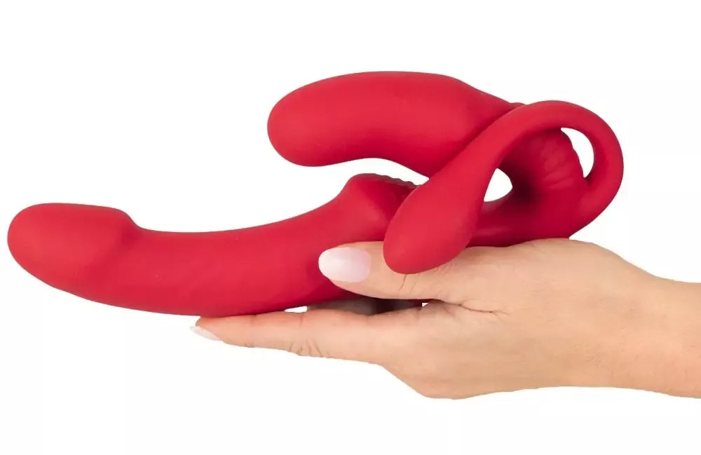 You2Toys Strapless Triple RC silikoninė intymi sistema, 3 varikliukai, nuotolinio valdymo pultelis