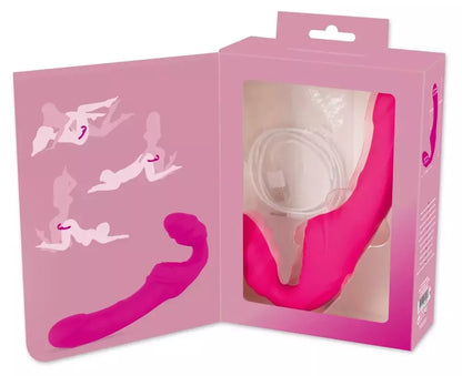 You2Toys Strapless Vibrating Double System silikoninis violetinis 22 cm