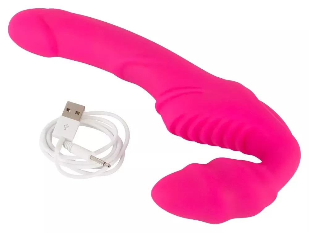 You2Toys Strapless Vibrating Double System silikoninis violetinis 22 cm