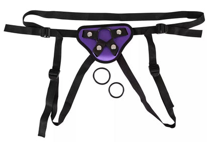 You2Toys universalūs diržai su 3 reguliuojamais žiedais, violetinė/juoda