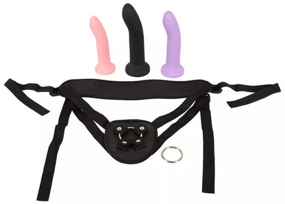 You2Toys Your Strap-On 3 dalių diržų rinkinys, skystas silikonas, S/M/L