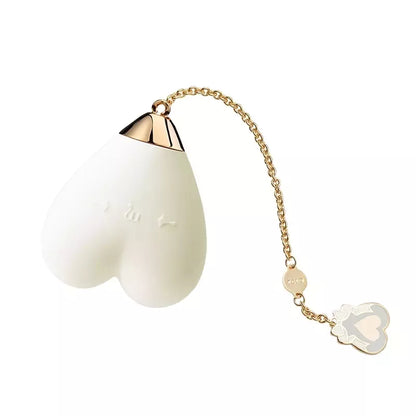 „ZALO Baby Heart Vanilla White“ programėle valdomas masažuoklis, 18K aukso akcentas