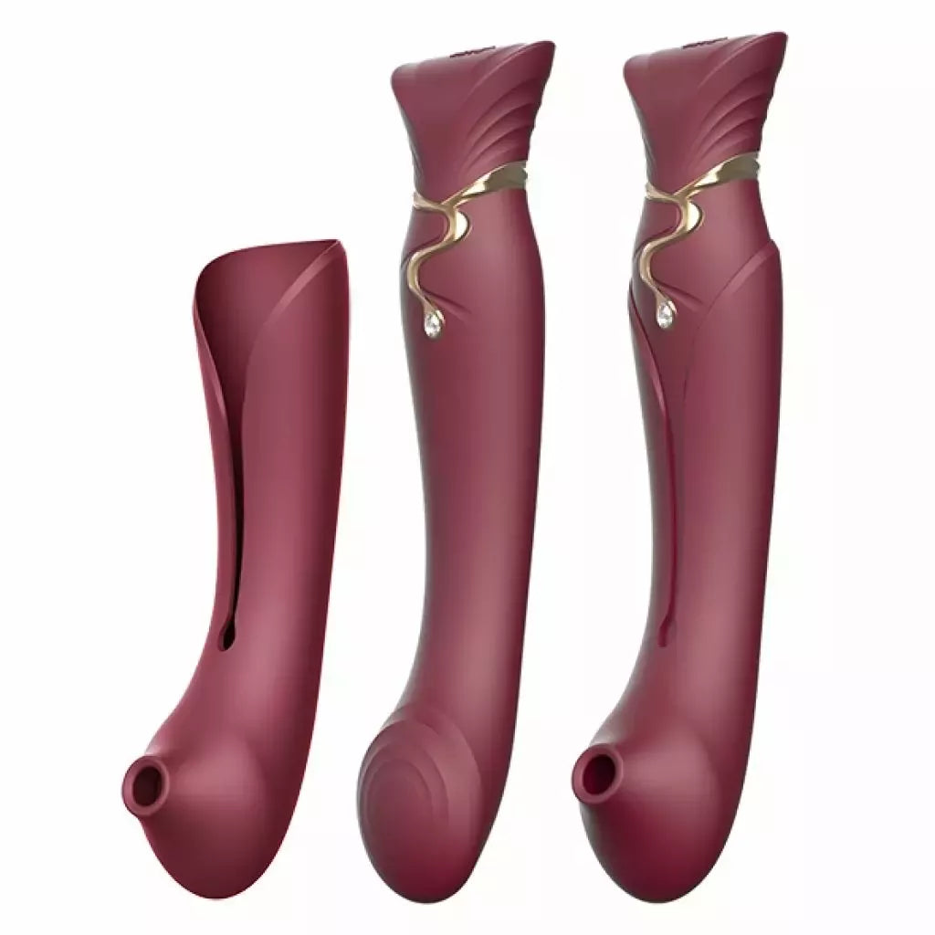 ZALO Queen Set Wine Red – „PulseWave“ technologija ir „Bluetooth“ programėlės valdymas