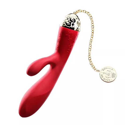 ZALO Rosalie Intimate Wellness Device ryškiai raudonas „Bluetooth“ 24K aukso 200 mm