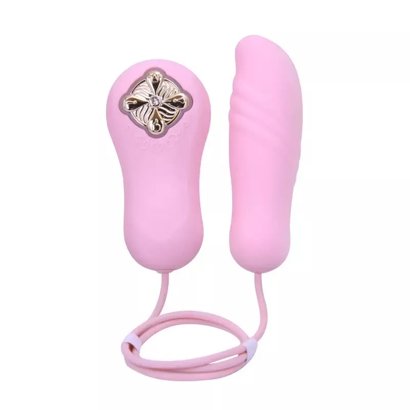 ZALO Temptation šildantis stimuliatorius-kulka, rožinis – su SWAROVSKI kristalais, įkraunamas USB