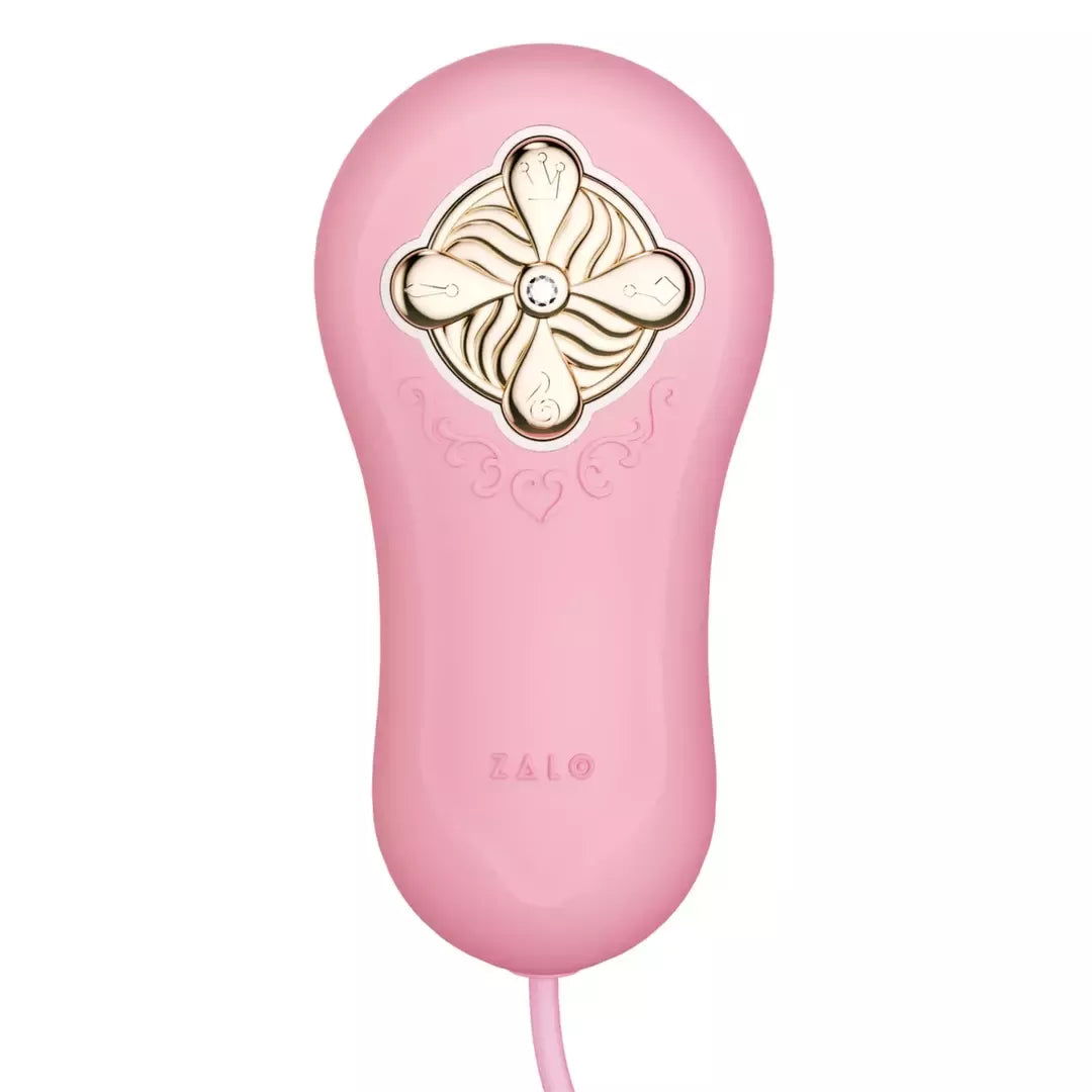 ZALO Temptation šildantis stimuliatorius-kulka, rožinis – su SWAROVSKI kristalais, įkraunamas USB
